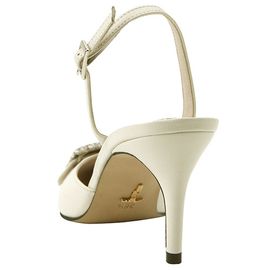 [KUHEE] Sling-back(7025-IV) 5/7cm-stiletto basic buckle one-point middle heel handmade shoes-Made in Korea